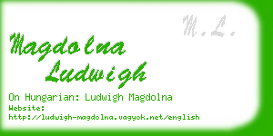 magdolna ludwigh business card